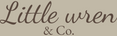 Logo of 'Little wren & Co.' on a beige background